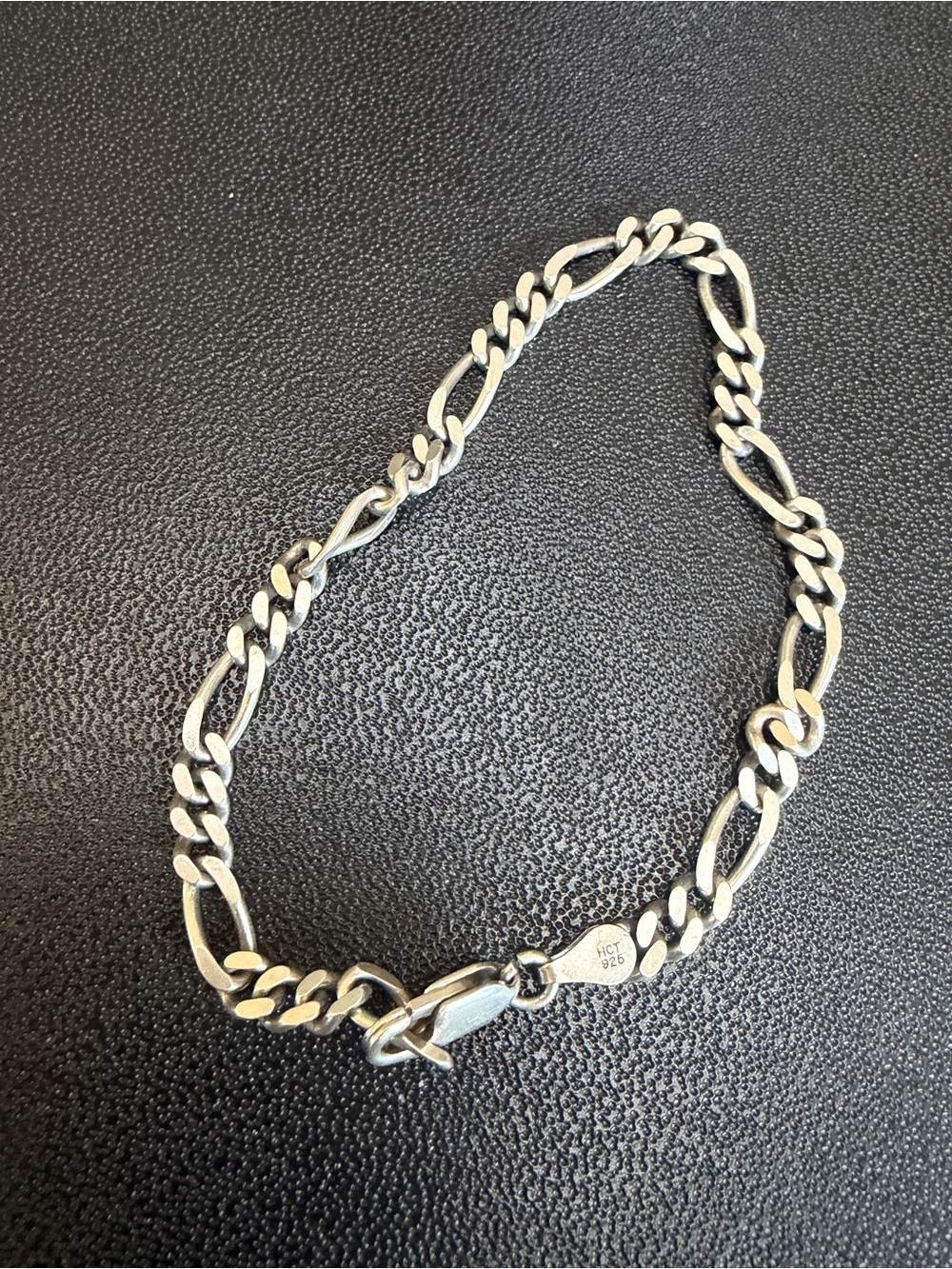 Vintage sterling silver Italy figaro chain bracelet